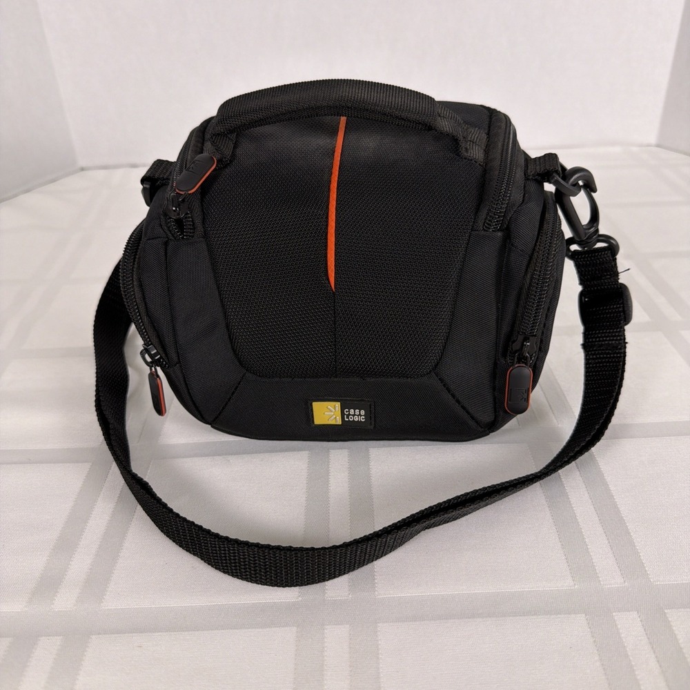Case‎ Logic Padded Camera Bag with Shoulder Strap. Black/Orange